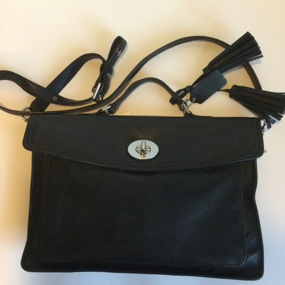 Coach Archive Legacy Black Slim Laptop/Computer Handbag Excellent #23703 - Picture 12 of 14